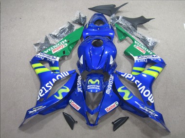 Azul Branco Movistar Carenagem Moto Honda CBR 600RR 07-08