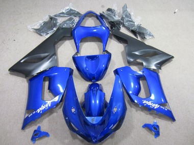 Azul Branco Ninja 636 Carenagem Moto Kawasaki ZX6R 05-06