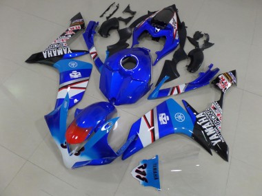 Azul Branco Preto Adesivos Carenagem Moto Yamaha R1 07-08