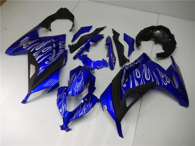 Azul Branco Preto Carenagem Moto Kawasaki EX300 13-16 Azul Branco Preto Carenagem Moto Kawasaki EX300 13-16