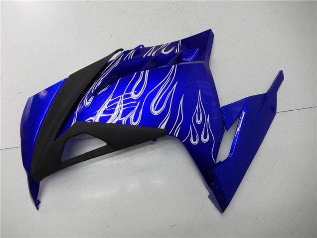 Azul Branco Preto Carenagem Moto Kawasaki EX300 13-16 Azul Branco Preto Carenagem Moto Kawasaki EX300 13-16