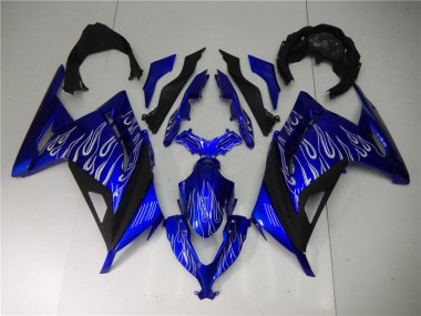 Azul Branco Preto Carenagem Moto Kawasaki EX300 13-16