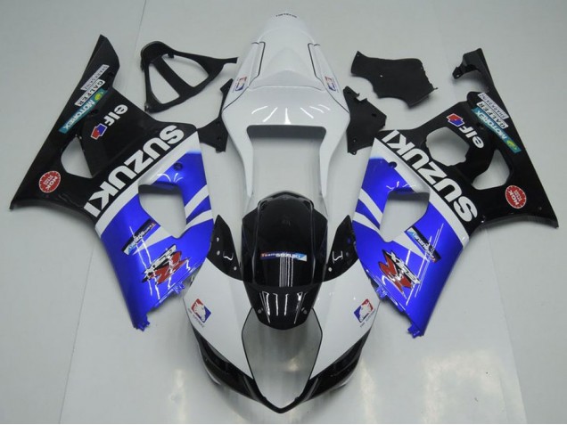Azul Branco & Preto Carenagem Moto Suzuki GSXR 1000 K3 03-04