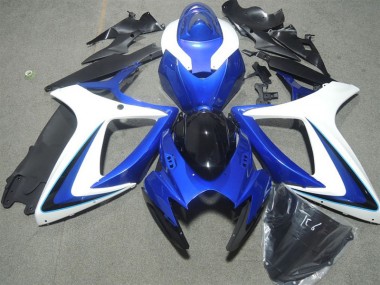 Azul Branco Preto Carenagem Moto Suzuki GSXR 600 K6 06-07