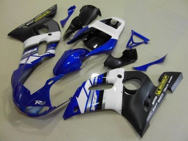 Azul Branco & Preto Carenagem Moto Yamaha R6 98-02
