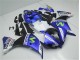 Azul Branco Preto Kit Carenagem Moto Yamaha R1 12-14 Azul Branco Preto Kit Carenagem Moto Yamaha R1 12-14