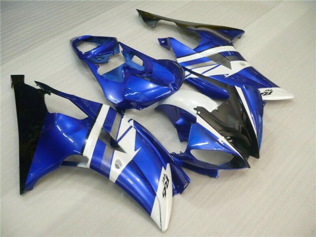 Azul Branco Preto Kit Carenagem Moto Yamaha R6 08-16 Azul Branco Preto Kit Carenagem Moto Yamaha R6 08-16