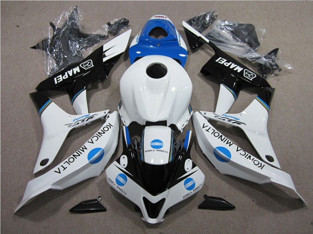 Azul Branco Preto Konica Minolta MAPEI Carenagem Moto Honda CBR 600RR 07-08 Azul Branco Preto Konica Minolta MAPEI Carenagem Moto Honda CBR 600RR 07-08