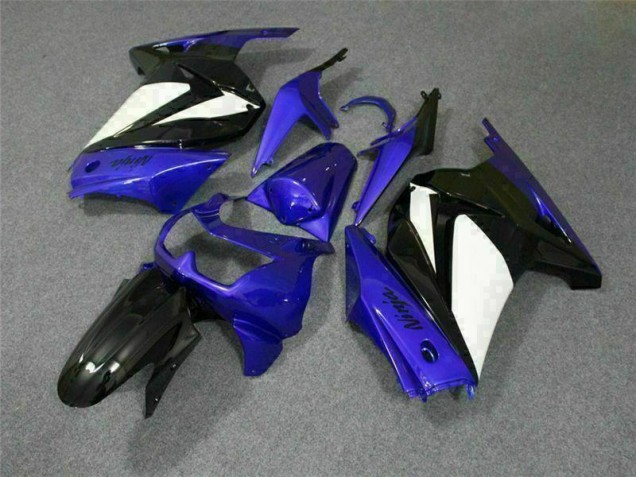 Azul Branco Preto Ninja Abs Moto Plástico Kawasaki EX250 08-12 Azul Branco Preto Ninja Abs Moto Plástico Kawasaki EX250 08-12
