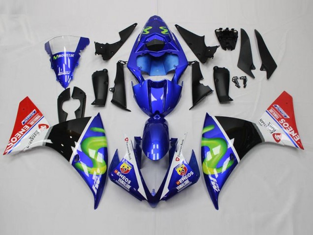 Azul Branco Preto Vermelho Carenagem Moto Yamaha R1 15-19 Azul Branco Preto Vermelho Carenagem Moto Yamaha R1 15-19