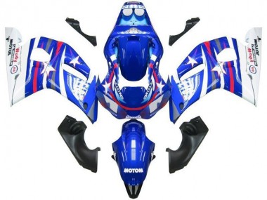 Azul Branco Star Fiat Carenagem Moto Yamaha R6 98-02