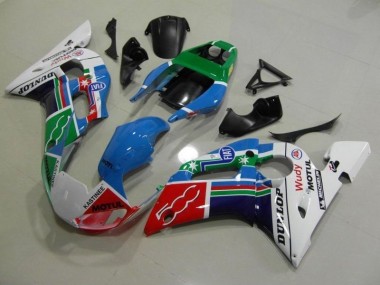 Azul Branco Verde Vermelho Wudy Motul Dunlop Carenagem Moto Yamaha R6 98-02
