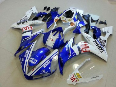 Azul Branco Vermelho Carenagem Moto Yamaha R1 04-06
