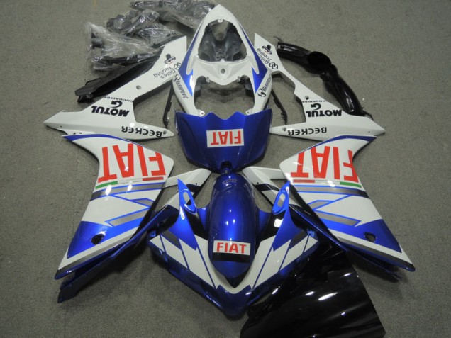 Azul Branco Vermelho Fiat Carenagem Moto Yamaha R1 07-08 Azul Branco Vermelho Fiat Carenagem Moto Yamaha R1 07-08