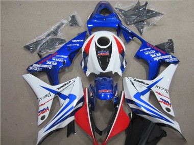 Azul Branco Vermelho HRC Carenagem Moto Honda CBR 600RR 07-08