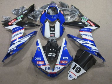 Azul Branco Volvo Sterilgarda 19 Carenagem Moto Yamaha R1 04-06
