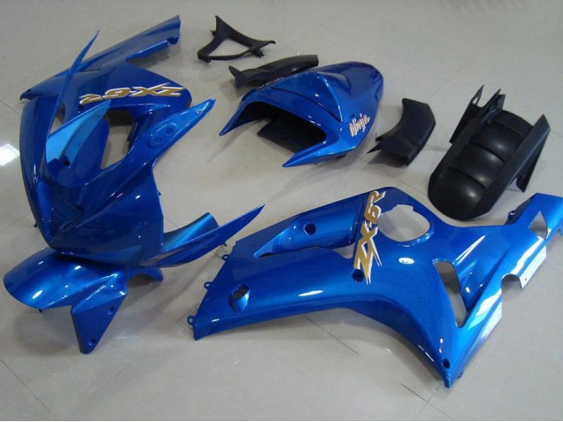 Azul Carenagem Moto Kawasaki ZX6R 03-04 Azul Carenagem Moto Kawasaki ZX6R 03-04