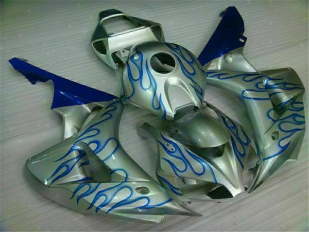 Azul Chama Prata Carenagem Moto Honda CBR 1000RR 06-07