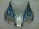 Azul Chama Prata Carenagem Moto Honda CBR 1000RR 06-07