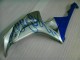 Azul Chama Prata Carenagem Moto Honda CBR 1000RR 06-07