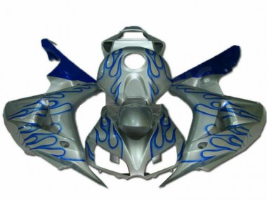 Azul Chama Prata Carenagem Moto Honda CBR 1000RR 06-07