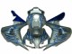 Azul Chama Prata Carenagem Moto Honda CBR 1000RR 06-07
