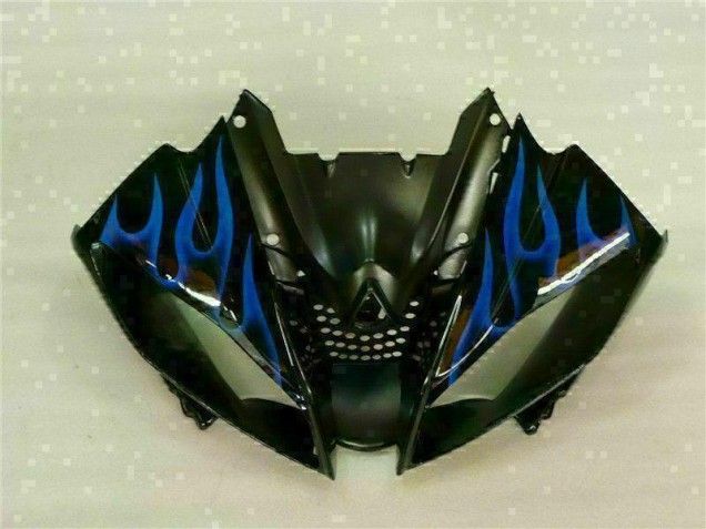 Azul Chama Preto Carenagem Moto Yamaha R6 08-16 Azul Chama Preto Carenagem Moto Yamaha R6 08-16