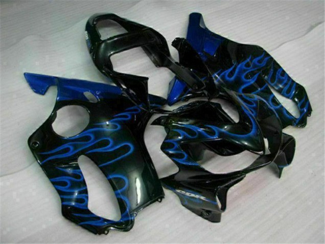 Azul Chamas Carenagem Moto Honda CBR 600 F4i 01-03 Azul Chamas Carenagem Moto Honda CBR 600 F4i 01-03