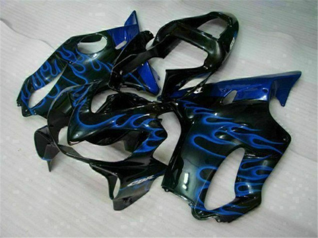 Azul Chamas Carenagem Moto Honda CBR 600 F4i 01-03 Azul Chamas Carenagem Moto Honda CBR 600 F4i 01-03