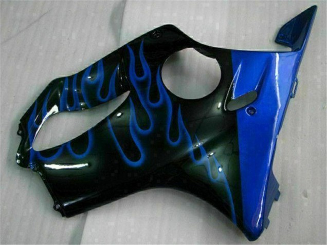 Azul Chamas Carenagem Moto Honda CBR 600 F4i 01-03 Azul Chamas Carenagem Moto Honda CBR 600 F4i 01-03