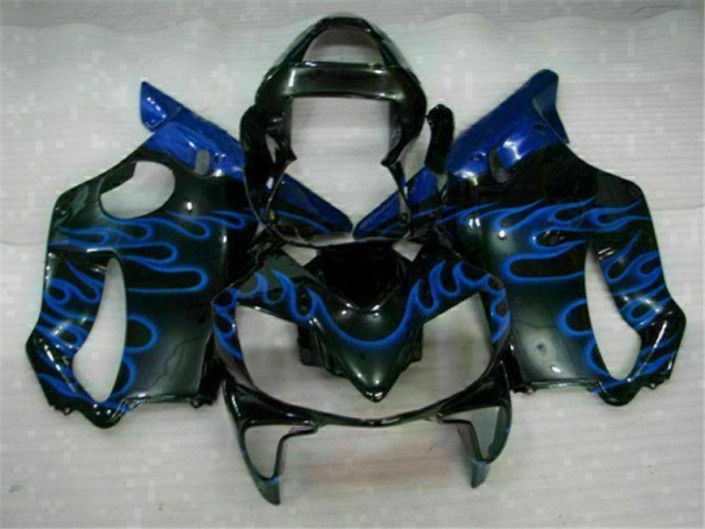 Azul Chamas Carenagem Moto Honda CBR 600 F4i 01-03 Azul Chamas Carenagem Moto Honda CBR 600 F4i 01-03