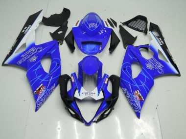 Azul Corona Carenagem Moto Suzuki GSXR 1000 K5 05-06