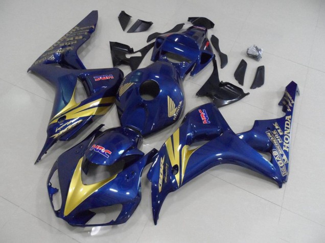 Azul Escuro & Ouro Listra Carenagem Moto Honda CBR 1000RR 06-07 Azul Escuro & Ouro Listra Carenagem Moto Honda CBR 1000RR 06-07