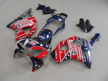Azul Escuro Star Carenagem Moto Honda CBR 900RR 954 02-03