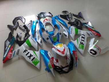 Azul Fixi Carenagem Moto Suzuki GSXR 1000 K9 09-16