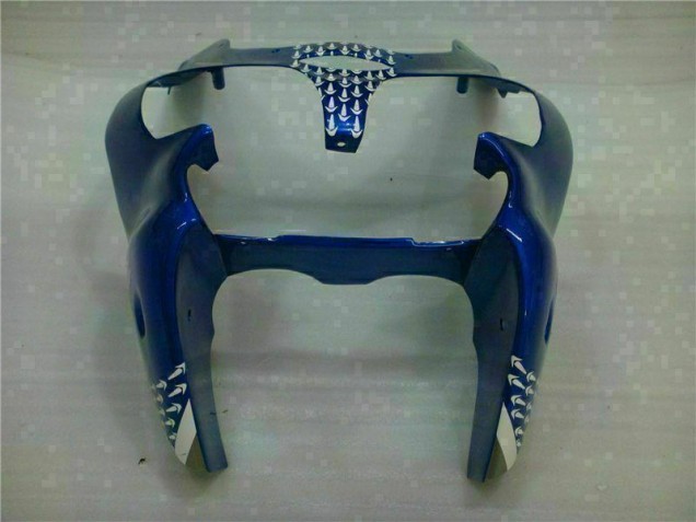 Azul Kit Carenagem Moto Kawasaki ZX6R 00-02