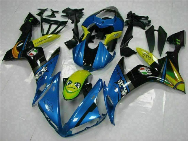 Azul Kit Carenagem Moto Yamaha R1 04-06 Azul Kit Carenagem Moto Yamaha R1 04-06