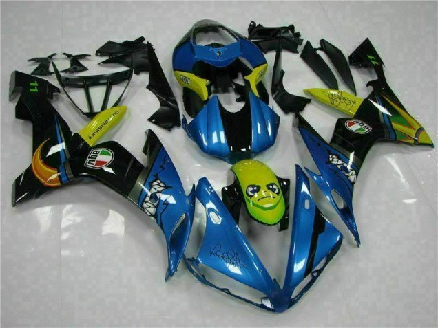 Azul Kit Carenagem Moto Yamaha R1 04-06 Azul Kit Carenagem Moto Yamaha R1 04-06