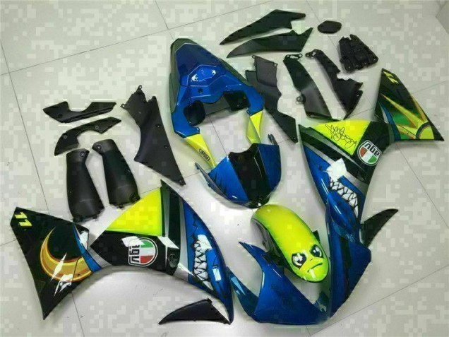 Azul Kit Carenagem Moto Yamaha R1 09-11