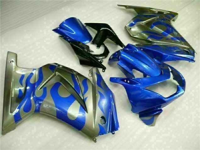 Azul Kits Carenagem Moto Kawasaki EX250 08-12 Azul Kits Carenagem Moto Kawasaki EX250 08-12