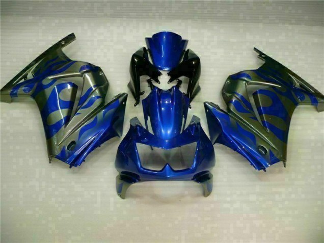 Azul Kits Carenagem Moto Kawasaki EX250 08-12 Azul Kits Carenagem Moto Kawasaki EX250 08-12