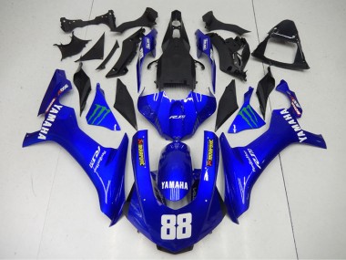 Azul Monster 88 Carenagem Moto Yamaha R1 15-19