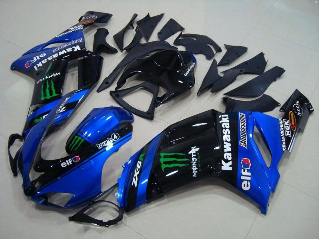 Azul Monster Carenagem Moto Kawasaki ZX6R 07-08 Azul Monster Carenagem Moto Kawasaki ZX6R 07-08