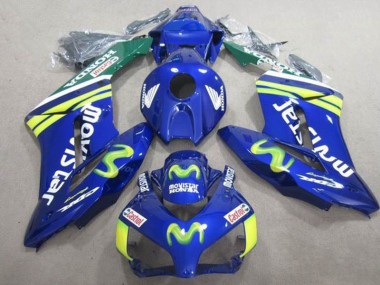 Azul Movistar Castrol Carenagem Moto Honda CBR 1000RR 04-05