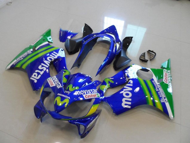 Azul Movistar Castrol Carenagem Moto Honda CBR 600 F4i 04-07 Azul Movistar Castrol Carenagem Moto Honda CBR 600 F4i 04-07