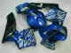Azul & Prata Chama Carenagem Moto Honda CBR 600RR 03-04 Azul & Prata Chama Carenagem Moto Honda CBR 600RR 03-04