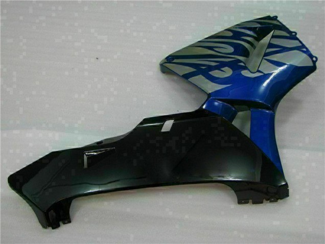 Azul & Prata Chama Carenagem Moto Honda CBR 600RR 03-04 Azul & Prata Chama Carenagem Moto Honda CBR 600RR 03-04