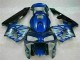 Azul & Prata Chama Carenagem Moto Honda CBR 600RR 03-04 Azul & Prata Chama Carenagem Moto Honda CBR 600RR 03-04