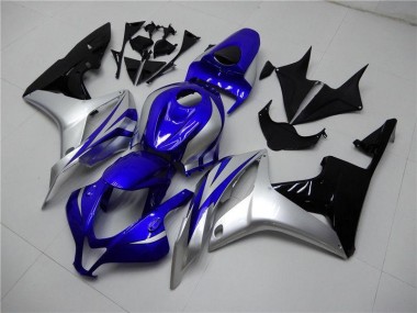Azul Prata Preto Carenagem Moto Honda CBR 600RR 07-08