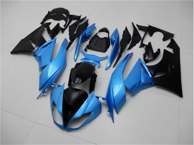 Azul Preto Abs Carenagem Moto Kawasaki ZX6R 09-12 Azul Preto Abs Carenagem Moto Kawasaki ZX6R 09-12